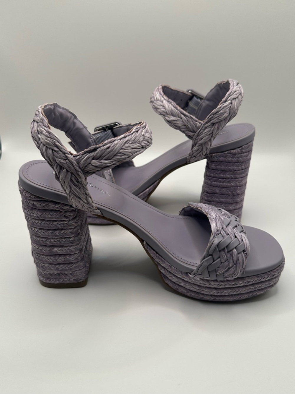 NWOB Marc Fisher Lavender Braided Wedge Sandals - Picture 3 of 5